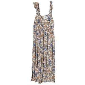 Nwot Bohera Chloe Floral Paisley Maxi Dress Size Medium Rayon